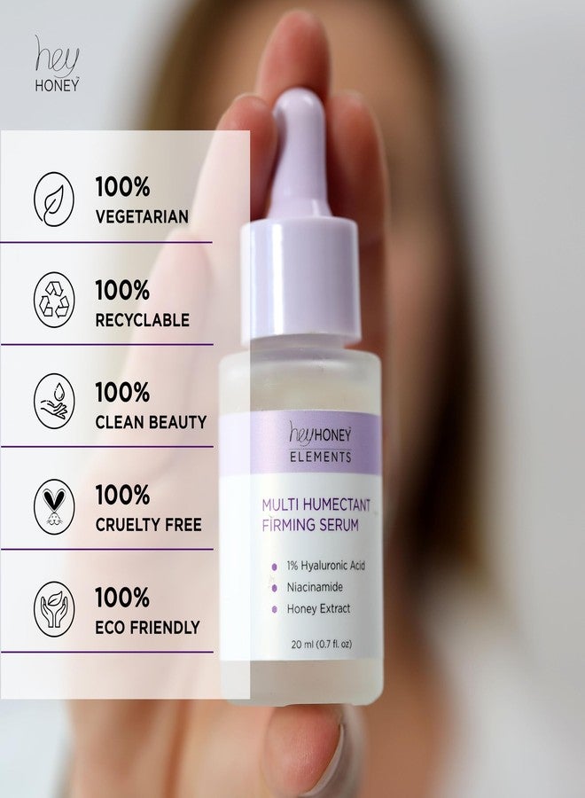 Hey Honey Multi Humectant Firming Serum: 1% Hyaluronic Acid Urea Lactic Acid & Honey Complex for Deep Hydration, Plumping & Skin Barrier Support | 20 mL / 0.68 fl oz - Image 4